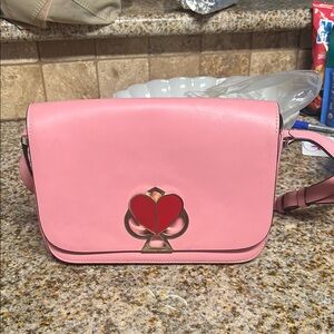 Kate Spade Pink and Red Crossbody Bags with Structured Design